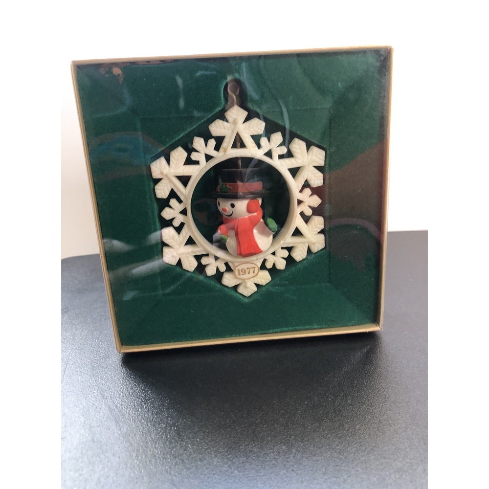 1977‎ Hallmark Twirl About Snowman Tree Trimmer Dated Ornament W/Box